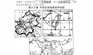 地理中招考试知识点